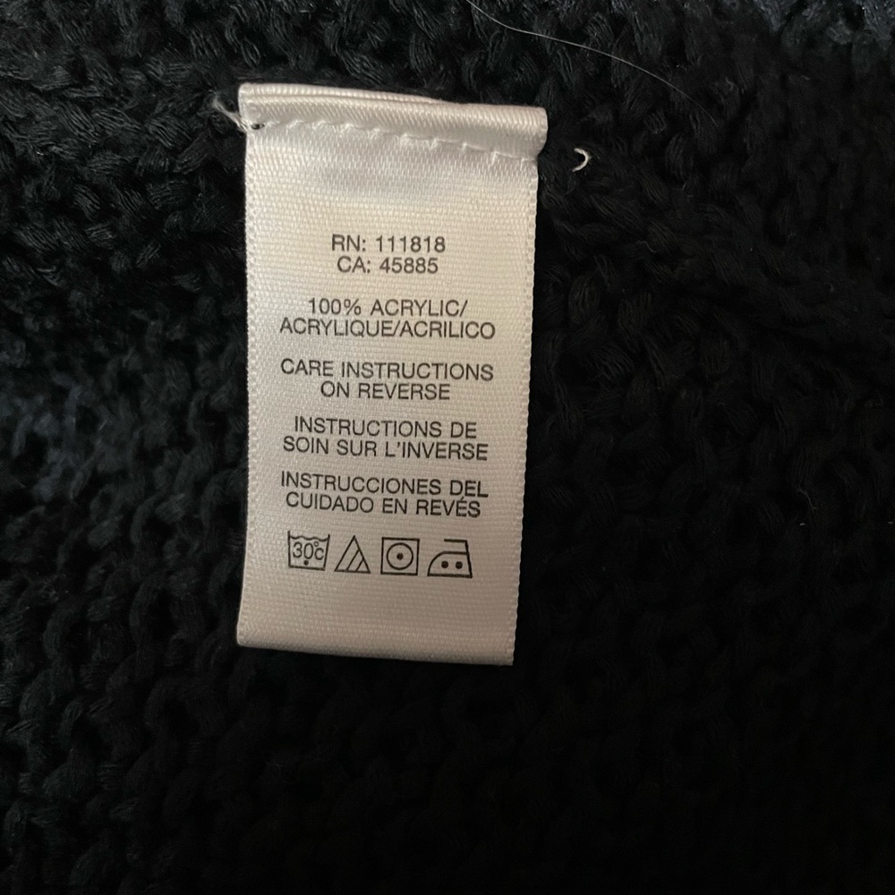 Michael Kors Black V-Neck Open Knit Sweater - Picture 4 of 5